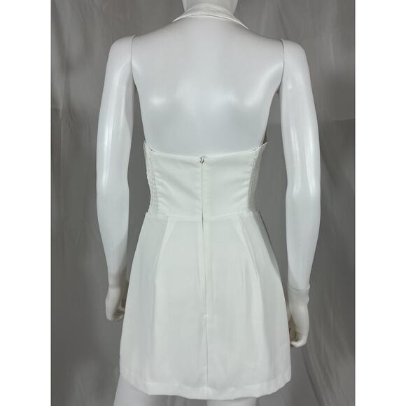 Amanda Uprichard 'Isadore' White Viscose Skort Romper Size S - Picture 3 of 3